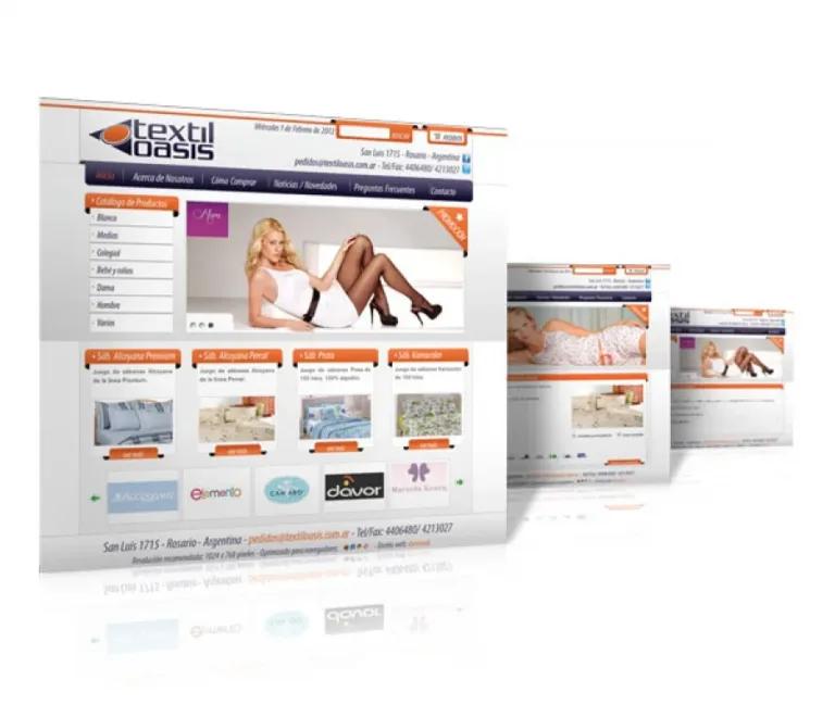 Diseño web de Textil Oasis