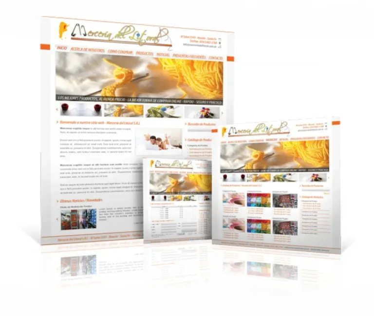 Diseño web de Merceria del Litoral