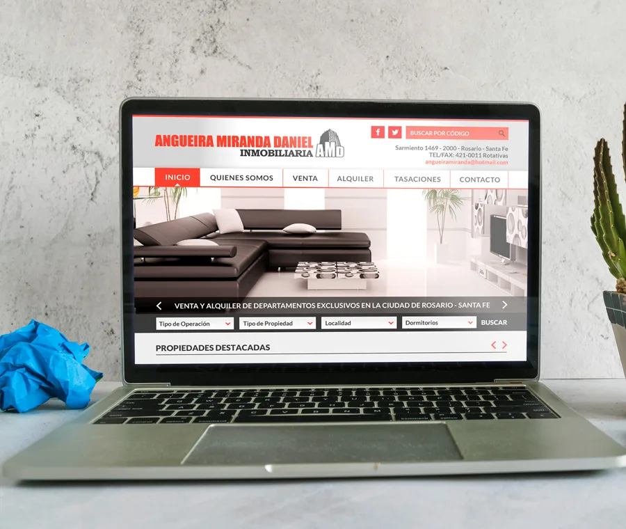 Diseño, Maquetacíón, Inmobiliaria, Programación, Web