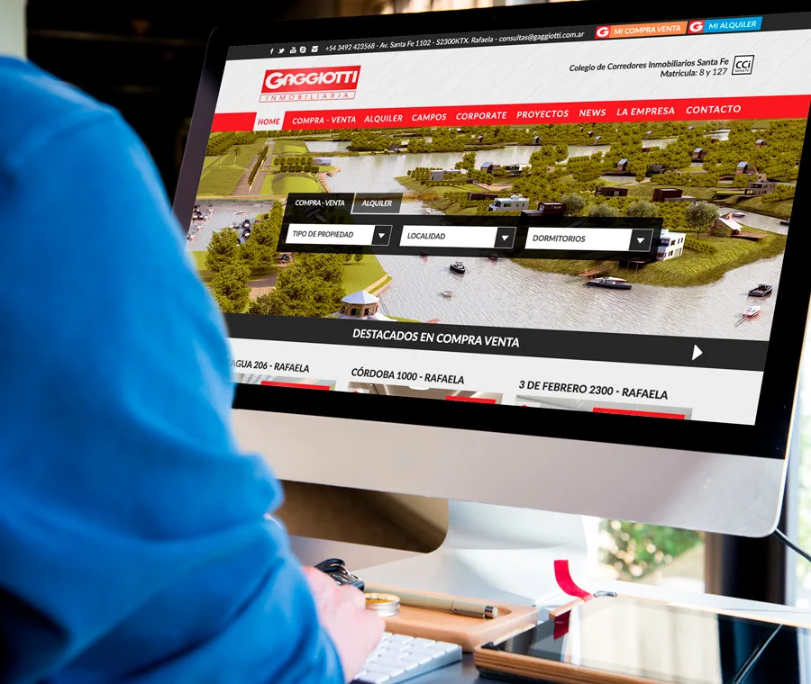 Diseño, web, inmobiliaria, corporativa, Rafaela