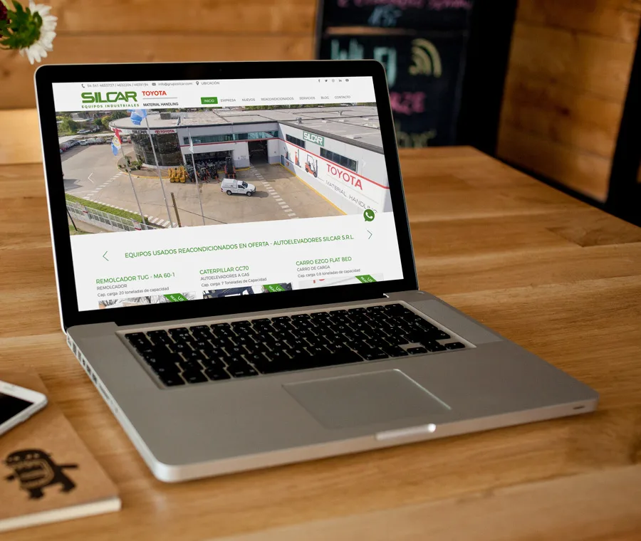 Rediseño, maquetación, catálogo, web, programación, Autoelevadores, Silcar, grupo, diseño web