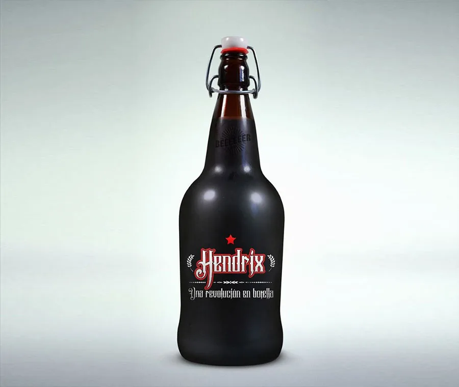 etiqueta, diseño, gráfico, cerveza, artesanal