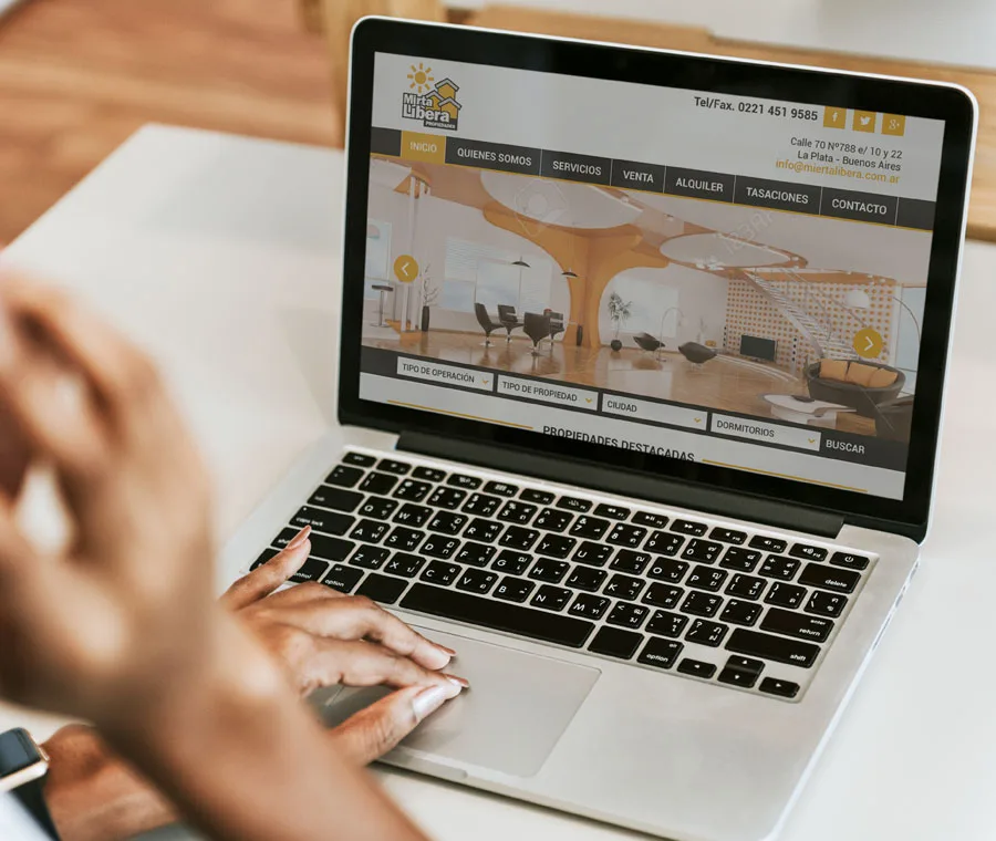 Mirta Libera, Diseño, Maquetación, Programación, Sitio, Web, Institucional, Empresa, Inmobiliaria, Rosario