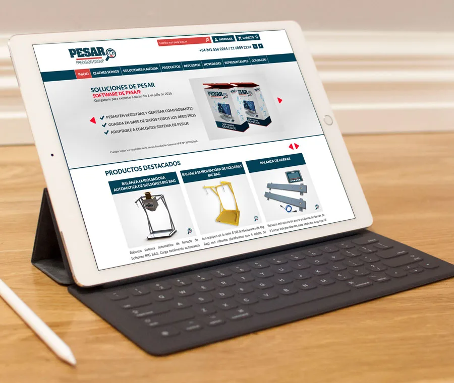 Diseño, Maquetación, Programación, Web, Pesar