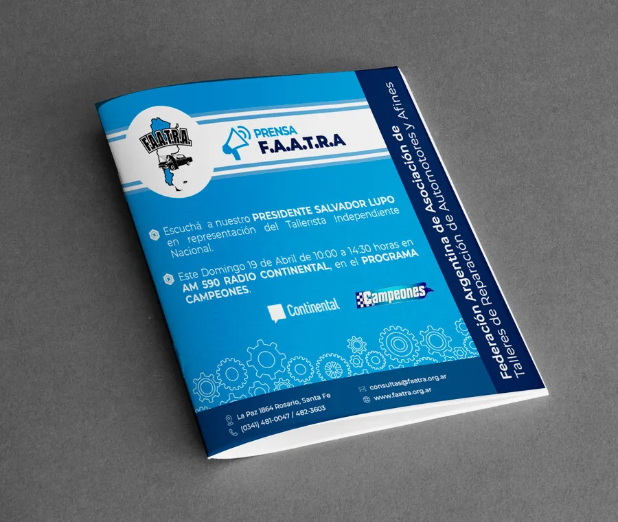 Diseño, Gráfico, Flyer, Newsletter, FAATRA