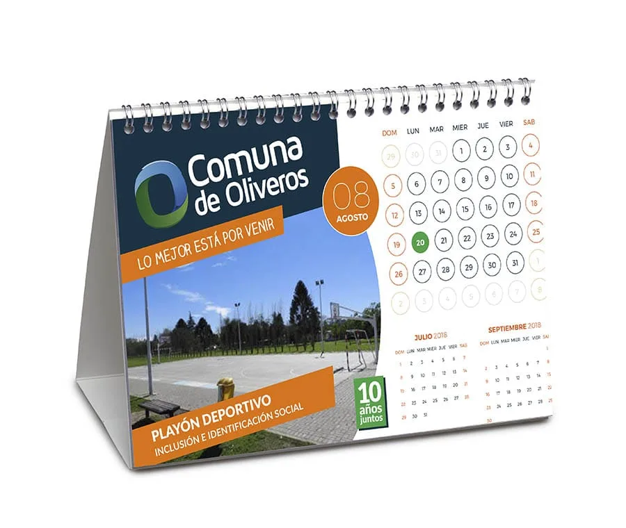 Diseño, Calendario, Comuna, Oliveros