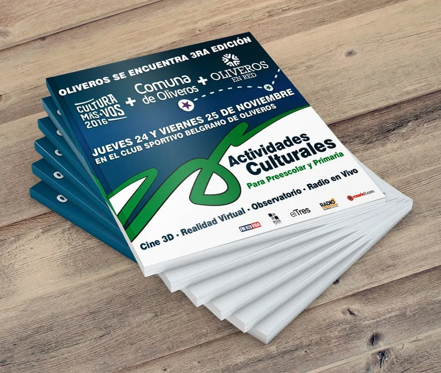 Diseño, Flyer, Newsletter, Oliveros se encuentra, Cultura más vos