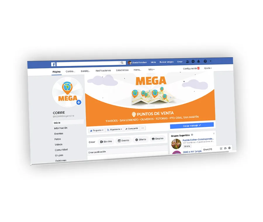 Diseño, Facebook