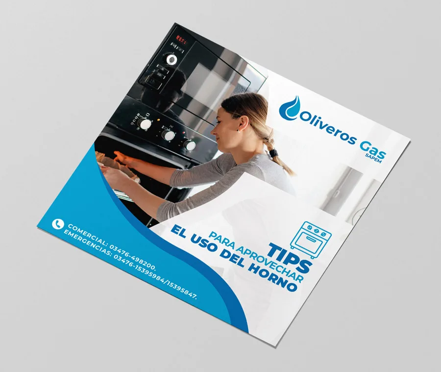 Diseño, Oliveros Gas, Flyer, gráfico, Newsletter