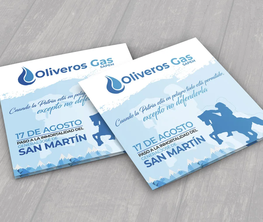Diseño, Oliveros Gas, Flyer, gráfico, Newsletter
