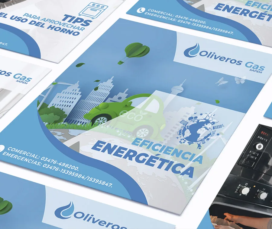 Diseño, Oliveros Gas, Flyer, gráfico, Newsletter