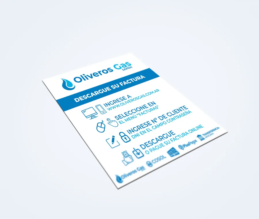 Diseño, Oliveros Gas, Flyer, gráfico, Newsletter