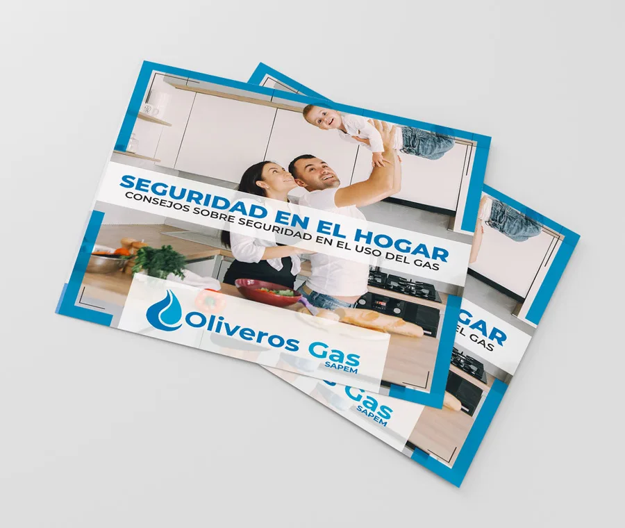 Diseño, Oliveros Gas, Flyer, gráfico, Newsletter