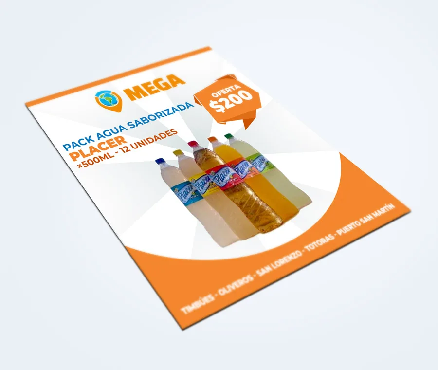 diseño, flyer, newsletter, Mega