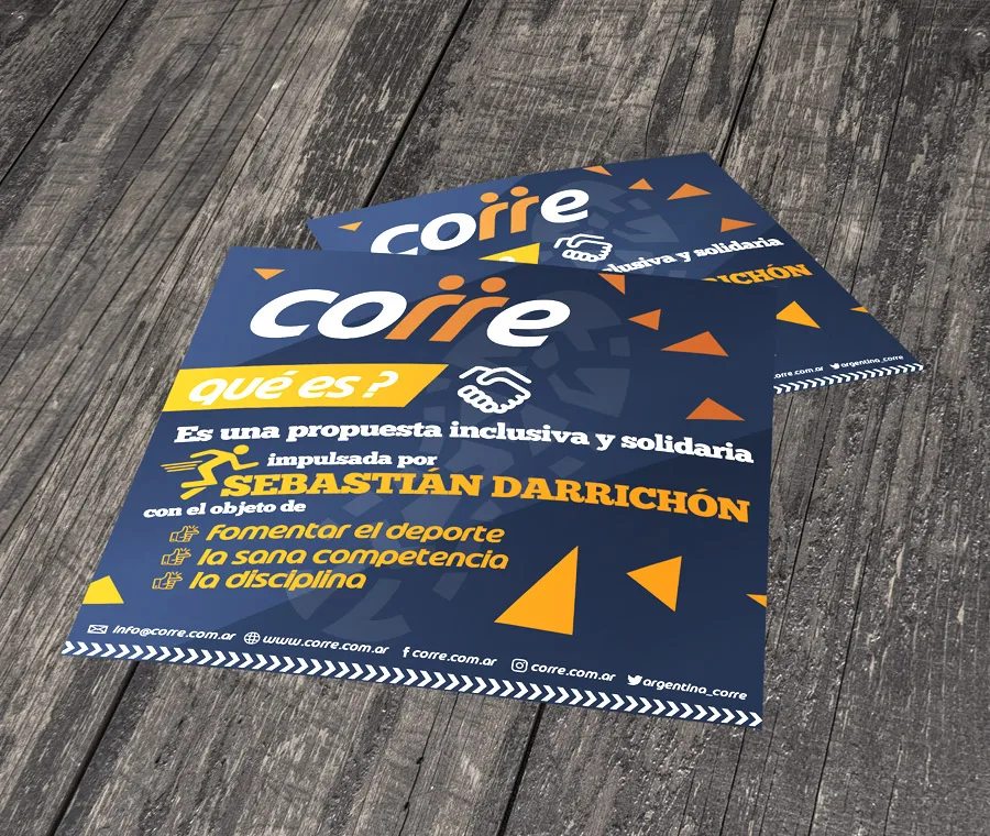Diseño, Corre, Flyer, gráfico