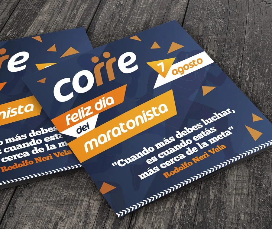 Diseño, Corre, Flyer, gráfico