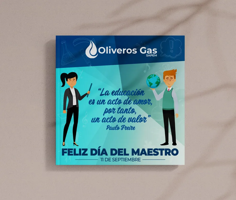 Diseño, Flyer, gráfico, Newsletter, Oliveros Gas