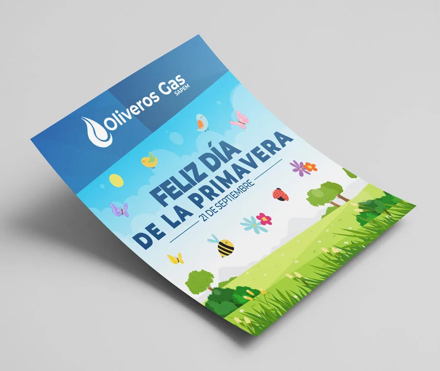 Diseño, Flyer, gráfico, Newsletter, Oliveros Gas