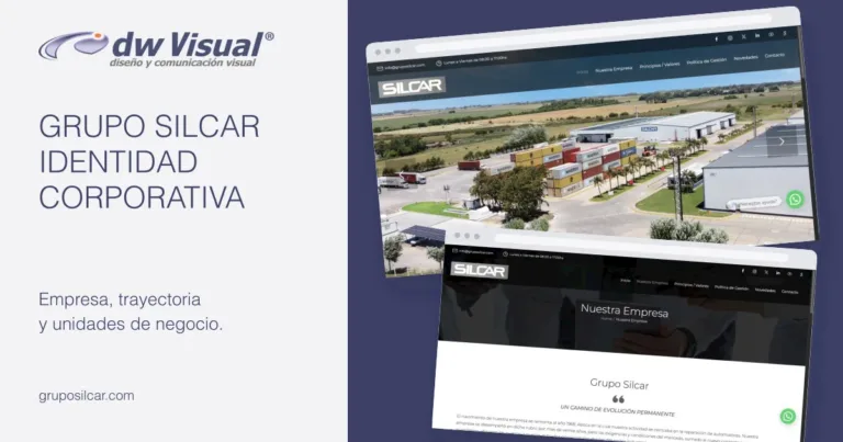 Rediseño web de Grupo Silcar: portada e información de la empresa, trabajo de DWVisual
